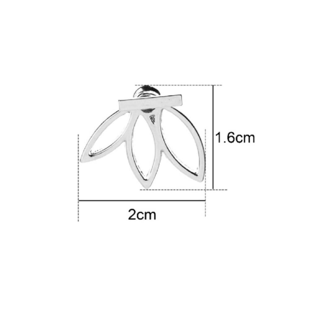 NEW Silver Lotus Jacket Earrings - Picture 6 of 8